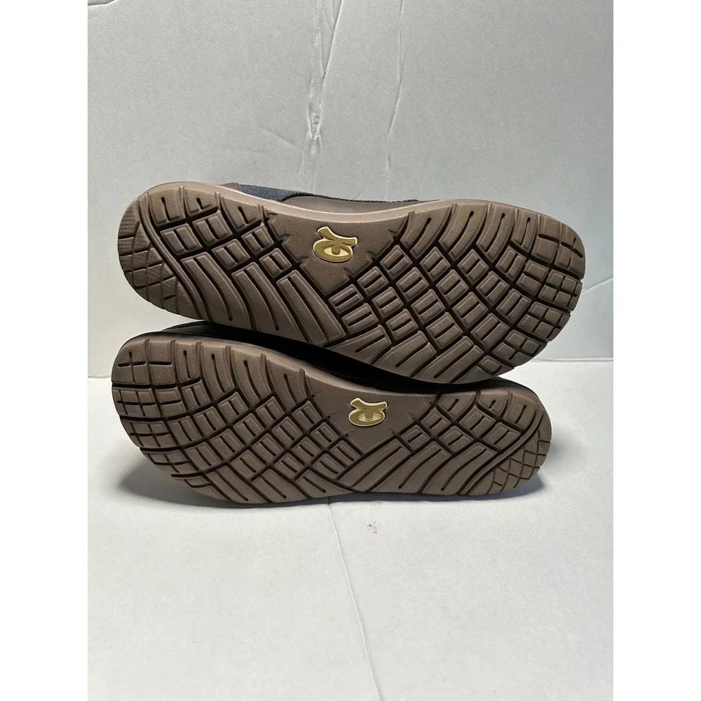 Lems Boulder Boot Navy Brown Nylon Leather Minimalist Zero Drop Mens 8 Women 9.5
